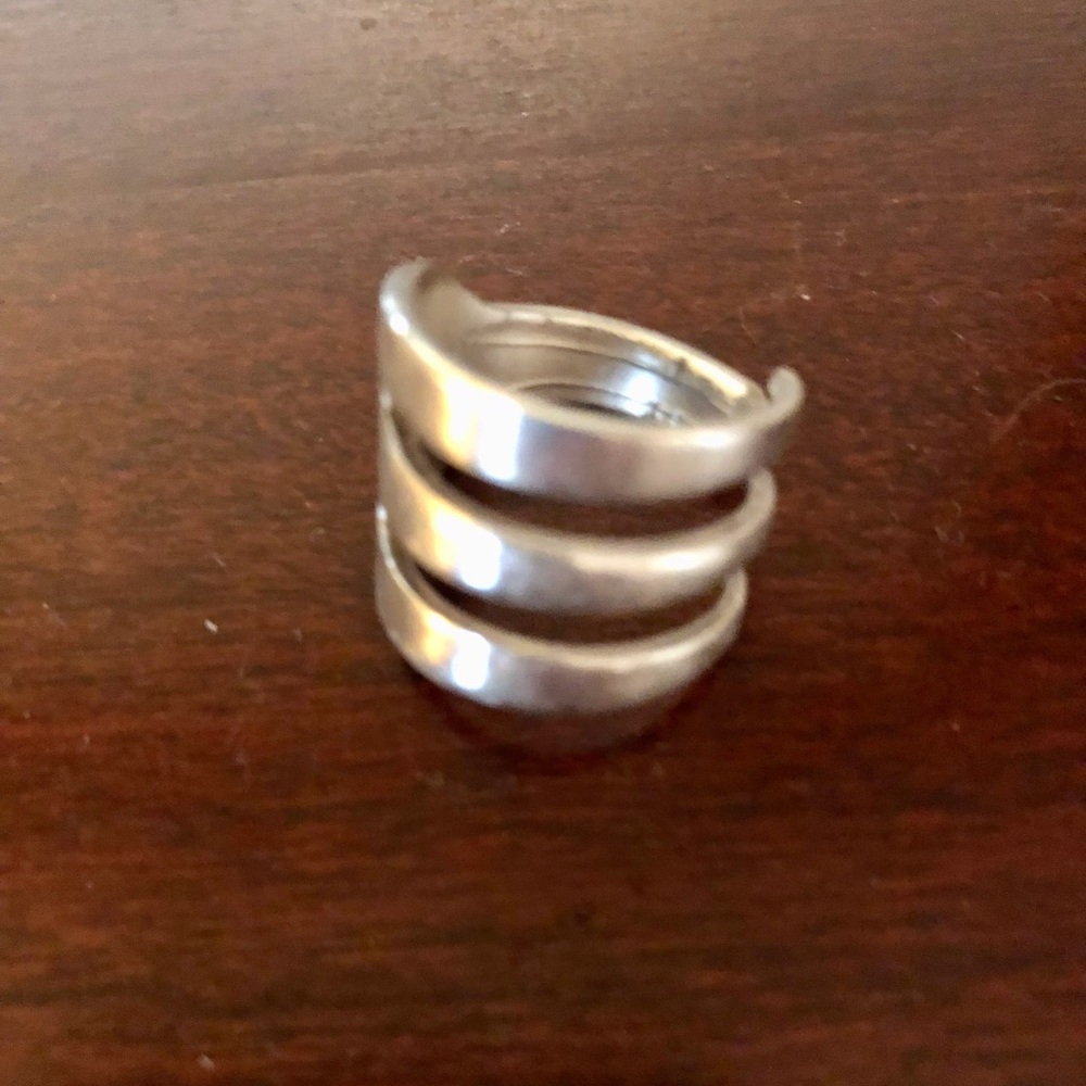 Sterling silver fork ring